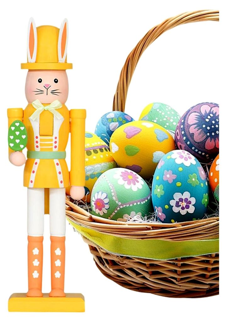 Osterhase Figur | Dekorative Figur für Innenräume, Ostern Dekoration - Für Frühling, Tisch, Feiertage, Treppen und Outdoor