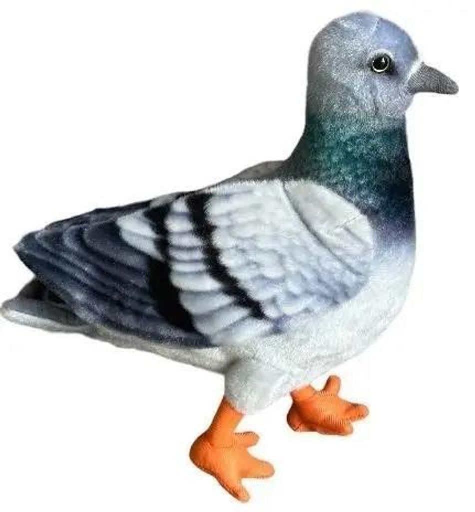 Plüschtier Plüschtaube, Blau, 27 cm, realistische Nachbildung aus hochwertigem Plüsch