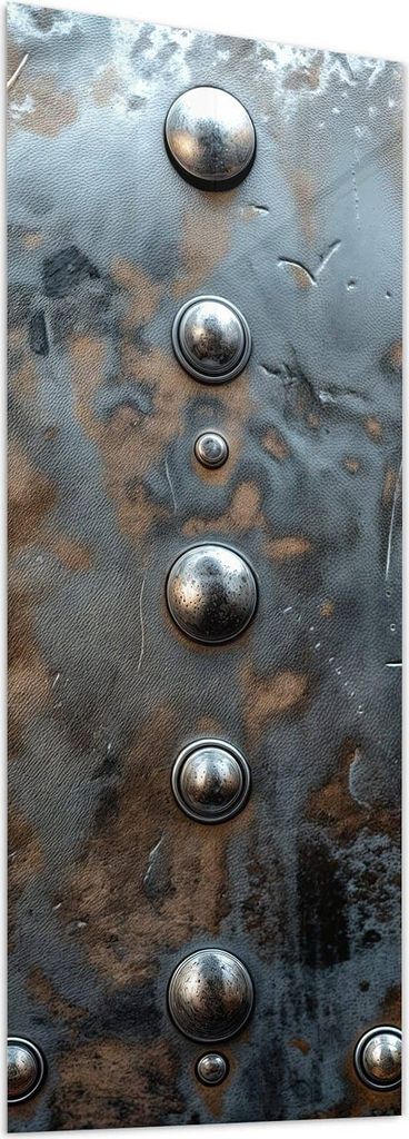 Glasbild 50x125cm in XXL für Wohnzimmer, Schlafzimmer Motiv Metallstruktur
