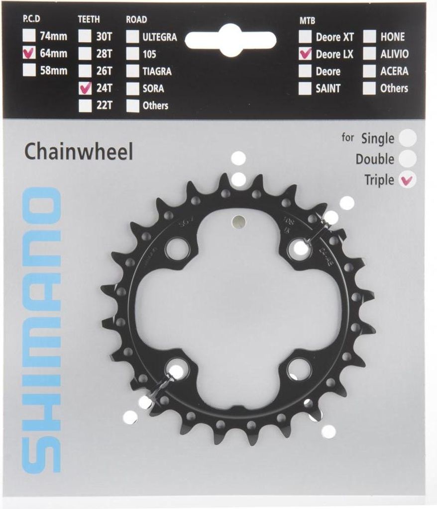 SLX Shim.Kettenblatt Slx 24Z 4L 64Lk Sw M660 Produktbild 