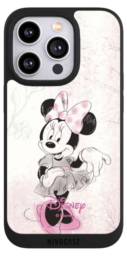 NIVOCASE Handyhülle für Apple iPhone 14 Pro Hülle NIVOpure Case Schwarz Disney Minnie Mouse Vintage