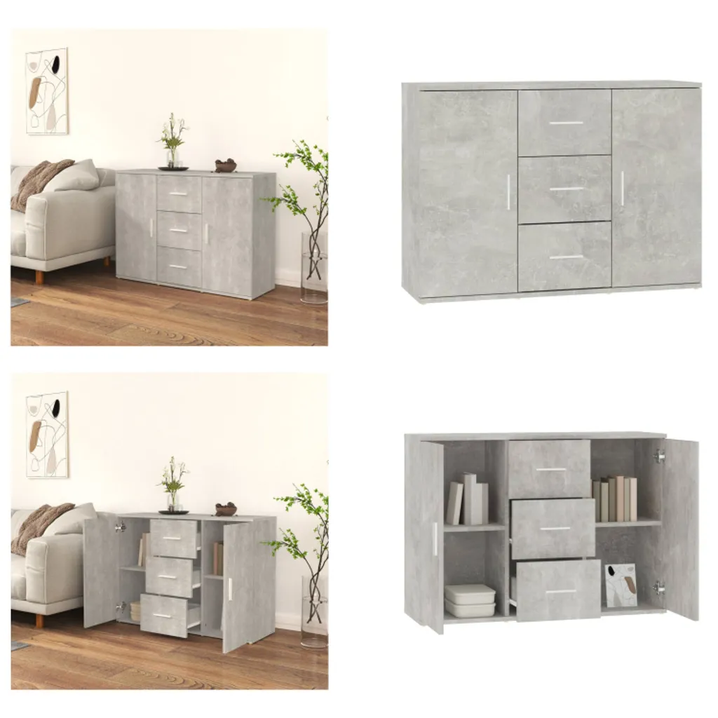 Armadio Portaoggetti vidaXL 91x29,5x65 cm | Legno Grigio Cemento