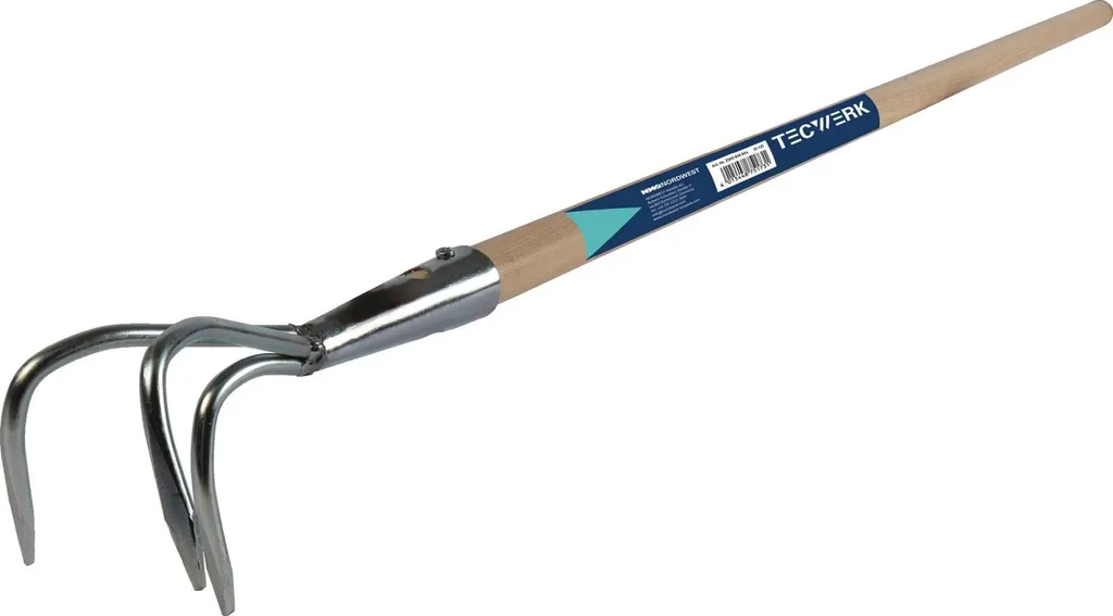 Coltivatore Manuale 3 Denti 75mm Acciaio | Manico Legno Ergonomico