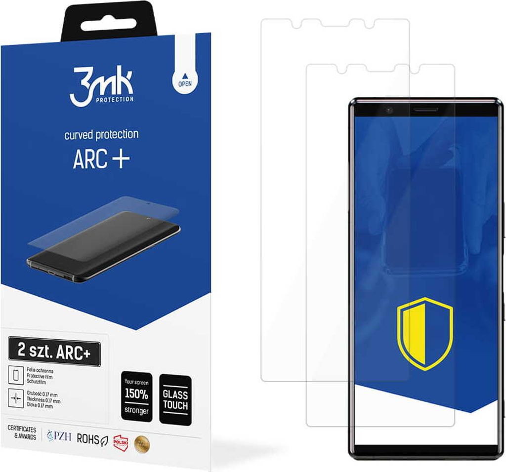 3mk Display Schutzfolie ARC+ für Sony Xperia 5 0,17mm Self-Heal (2 Stück)