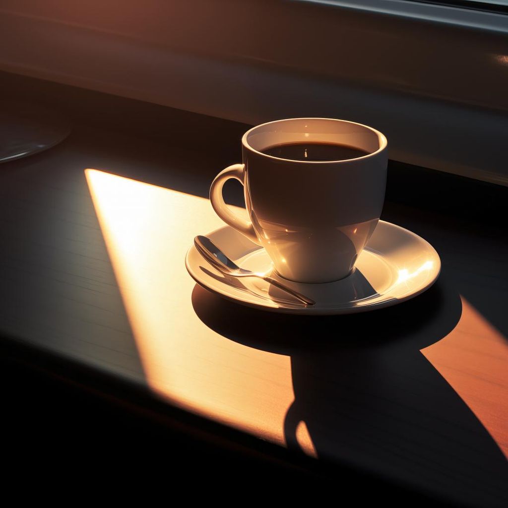 Poster 40x40cm Kaffee am Morgen