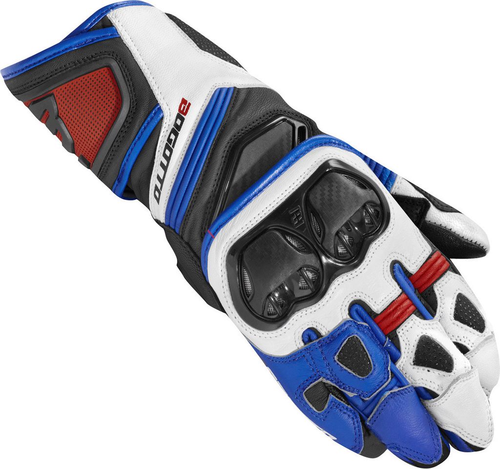 Bogotto Veloce Motorradhandschuhe, schwarz/blau/weiß, S