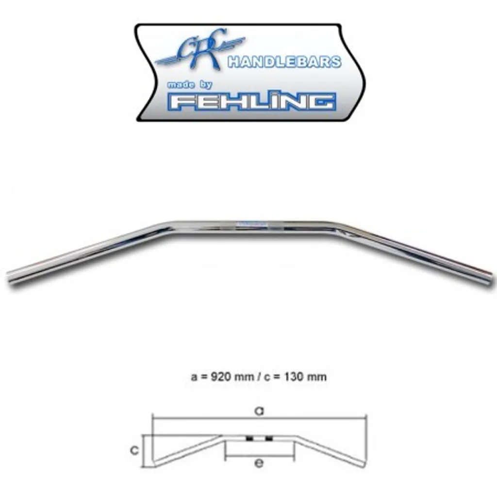 Guidon 1 pouce Drag Bar chrome LDHD 5 haute résistance avec encoche