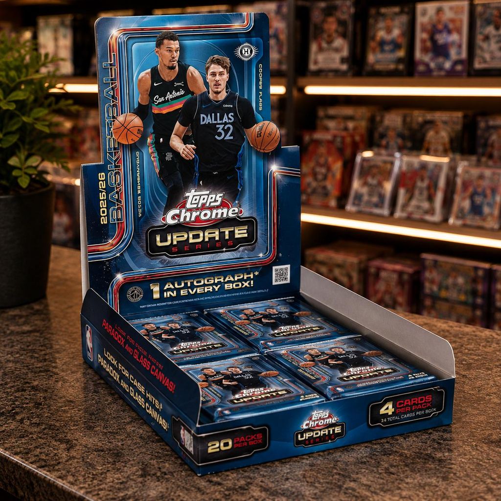 2025-26 Topps Chrome NBA Update Series Hobby Box Englisch Produktbild  KI-generiertes Bild