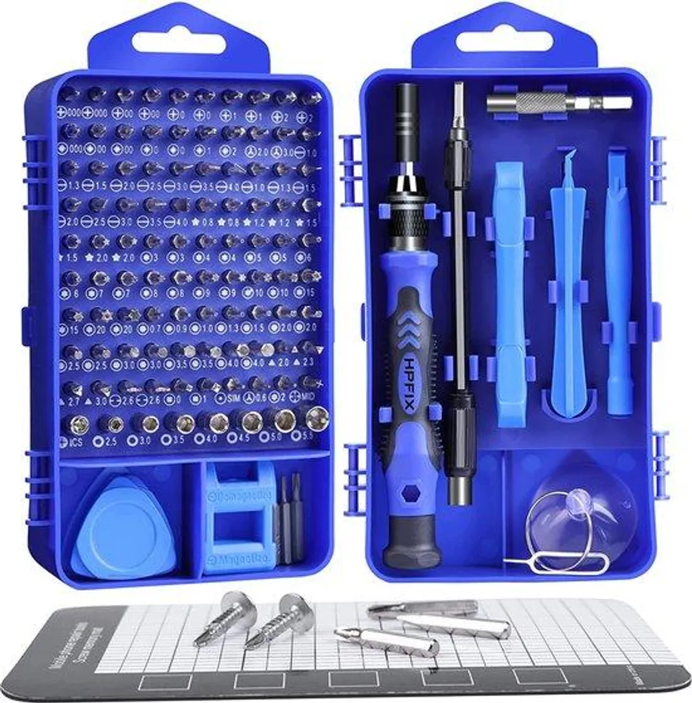 Kit de tournevis magnétique 122 en 1 en acier CR-V haute précision