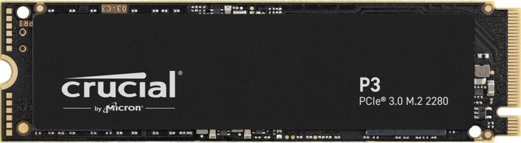 Crucial P3 M.2 500 Go PCI Express 3.0 3D NAND NVMe Image du produit 