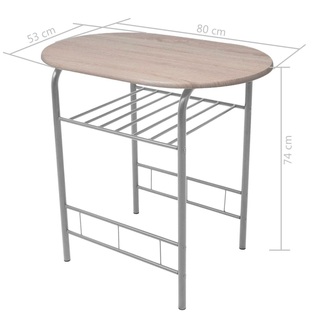 vidaXL Raňajkový stôl Bar Set MDF Obrázok produktu 2