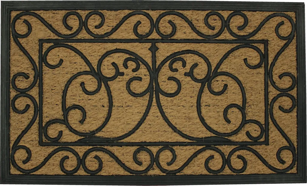 Tapis de porte Marquis en coco 45x75 cm - Paillasson extérieur robuste