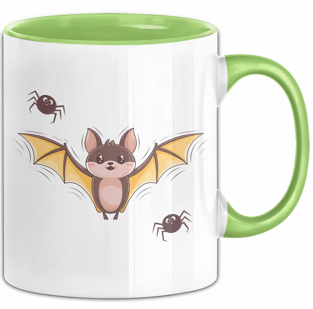 Vampir Fledermaus Halloween Feier Tasse Geschenk Lustige Geschenkidee Spruch (Grün)