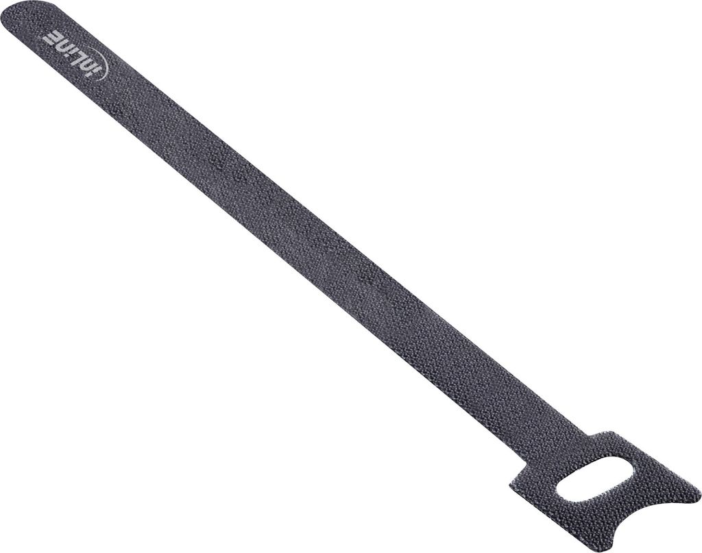 InLine Kabelbinder 180x12mm, Klett-Verschluss, 10er, schwarz