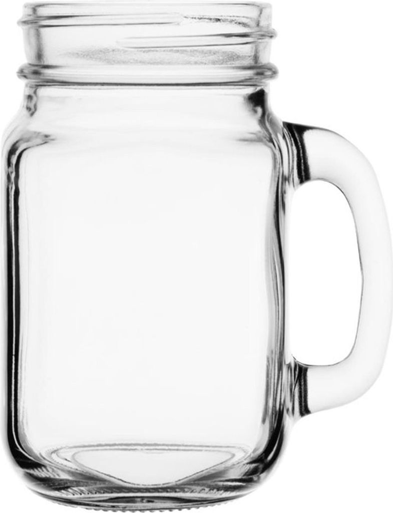 Olympia Henkelkrug | 45cl | 12 Stück | Glaskrug | Geschirrspüler geeignet