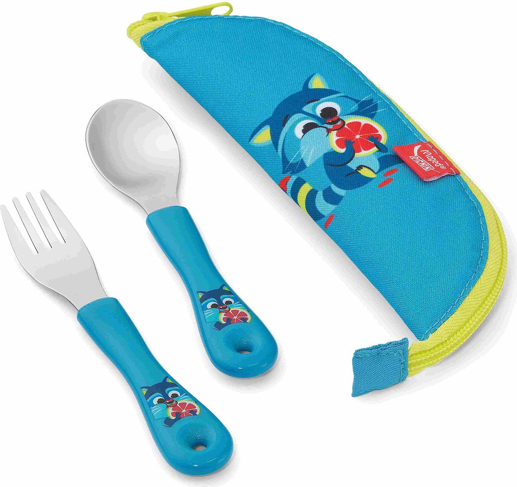 Maped PICNIK Besteck-Set WASCHBÄR 3-teilig blau