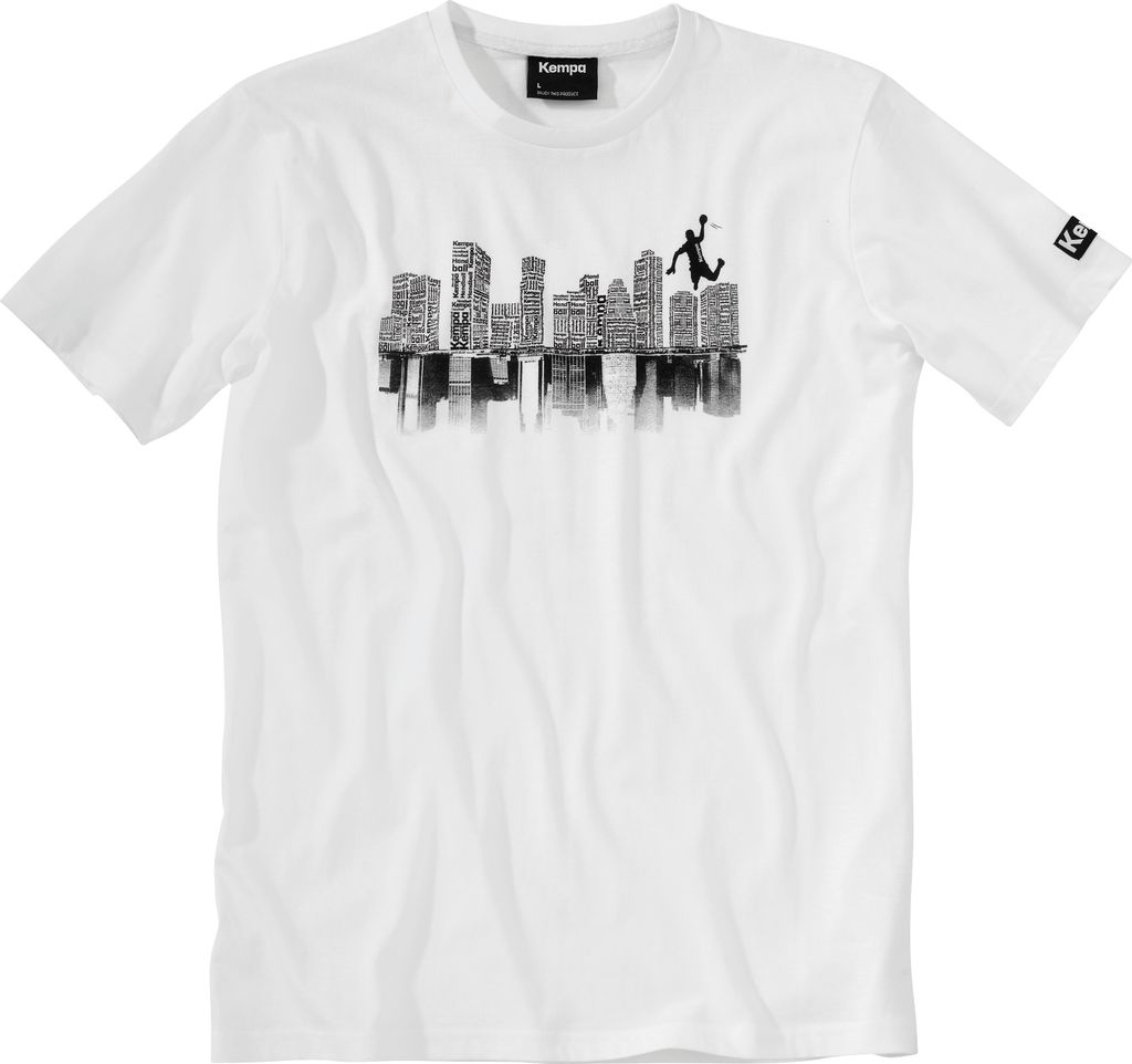 Kempa Skyline T-Shirt, Weiß, Schwarz, Xxs, 200207301