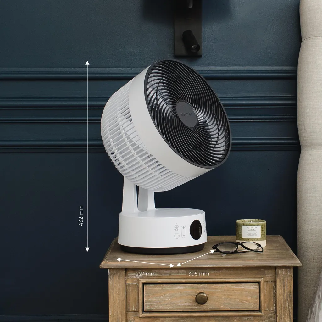 Ventilateur Meaco Sefte 10 Pouces avec Moteur CC et Oscillation Totale
