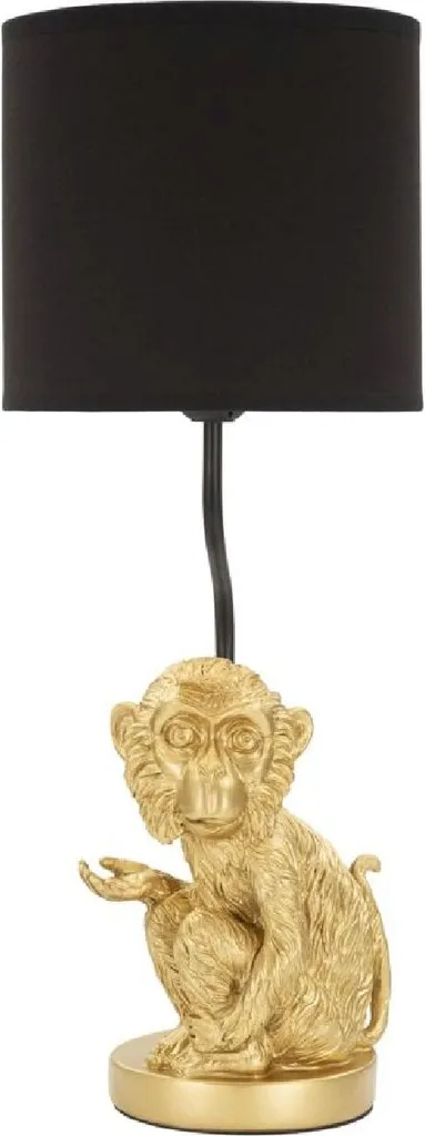 Lampada Scimmia Mauro Ferretti Oro/Nero: Illuminazione Design E27