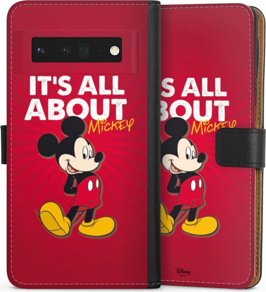 DeinDesign Klapphülle für Google Pixel 6 Pro Handytasche Lederhülle Tasche Disney Maus Offizielles Lizenzprodukt