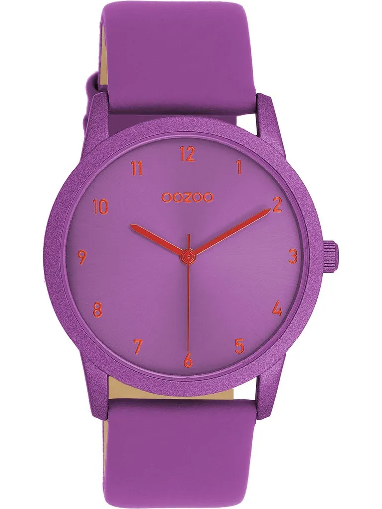 Montre à Quartz Femme Oozoo Lilas - Accessoire Mode Chic en Cuir Doux