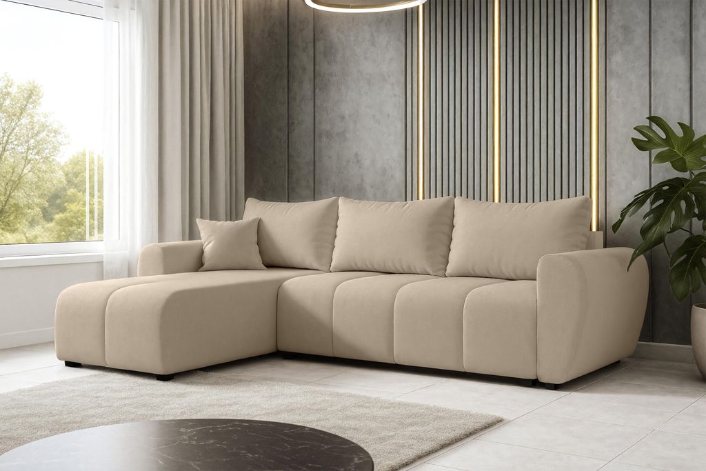 AX LIVING Canapé d'angle avec fonction sommeil Malatya L Image du produit 