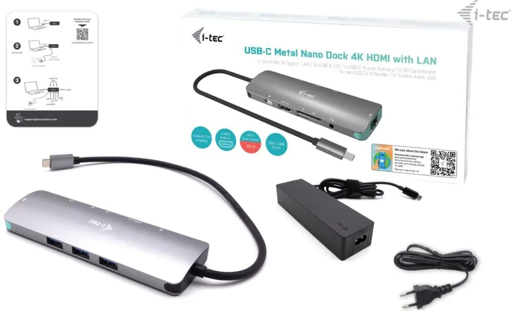 Hub USB-C HDMI 4K LAN : Solution Charge 100W pour Manque de Ports PC - 5