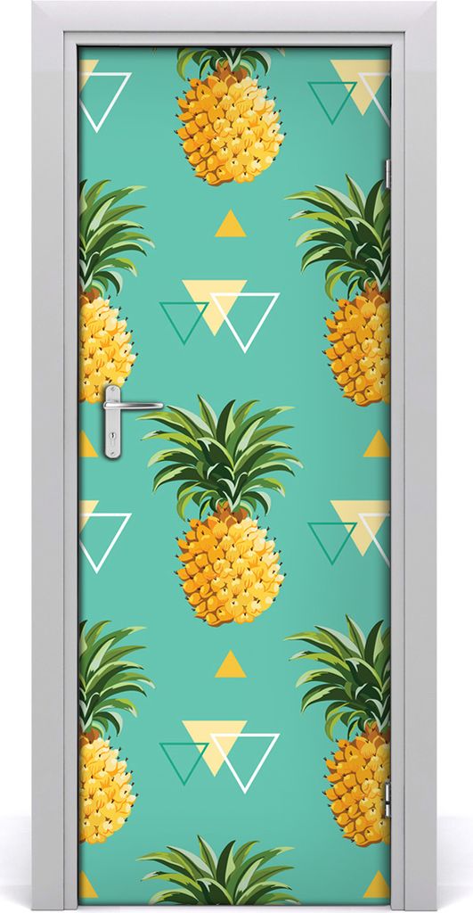 Tulup Türaufkleber 75x205 cm Dekorative Aufkleber Selbstklebend Wasserdichte Tapete Abnehmbar Schlafzimmer Wohnzimmer Wohnkultur - Ananas