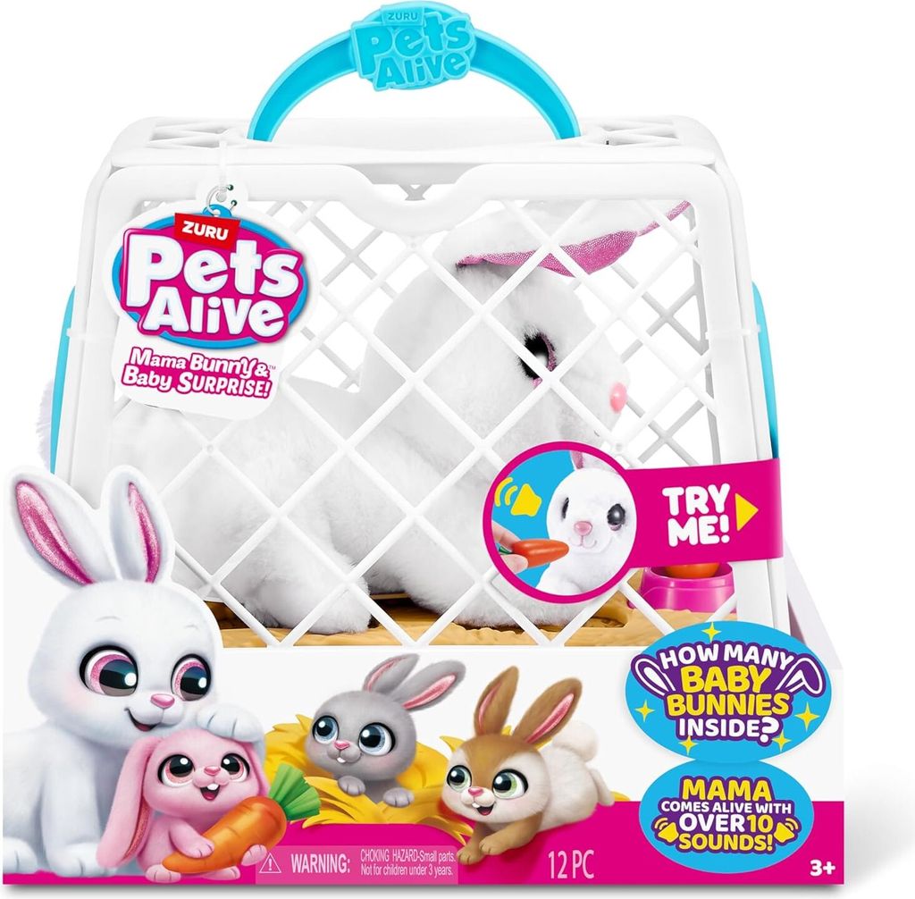 Pets Alive|Zuru Pets Alive - Mama & Baby Surprise Bunny Playset S1