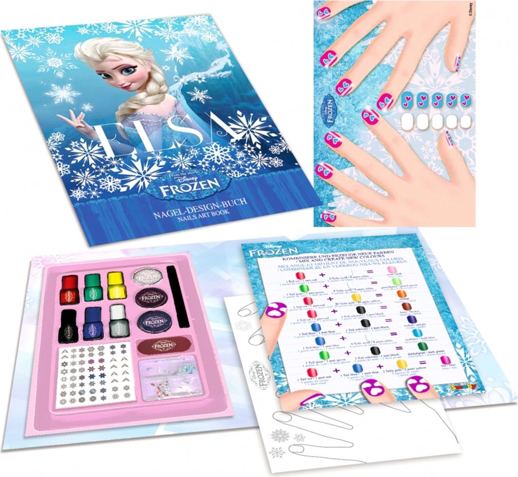 Smoby Frozen Nagel-Design-Buch, Make-up-Set für Kinder, 6 Jahr(e)