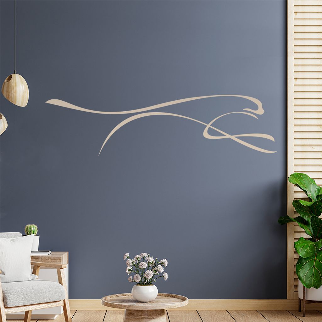 Raubkatze Linien Wandtattoo in 6 Größen - Wandaufkleber Wall Sticker - Dekoration, Küche, Wohnzimmer, Schlafzimmer, Badezimmer