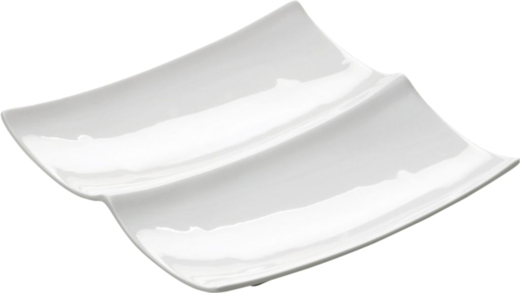 Maxwell & Williams Platte zweigeteilt 26,5 cm EAST MEETS WEST Geschenkbox, Porzellan, JX24003