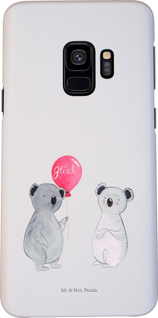 Mr. & Mrs. Panda Samsung Galaxy S9 Handyhülle Koala Luftballon - Grau Pastell - Geschenk, Party, Hülle, Handy Case, Geburtstag, Cover, Schutzhülle