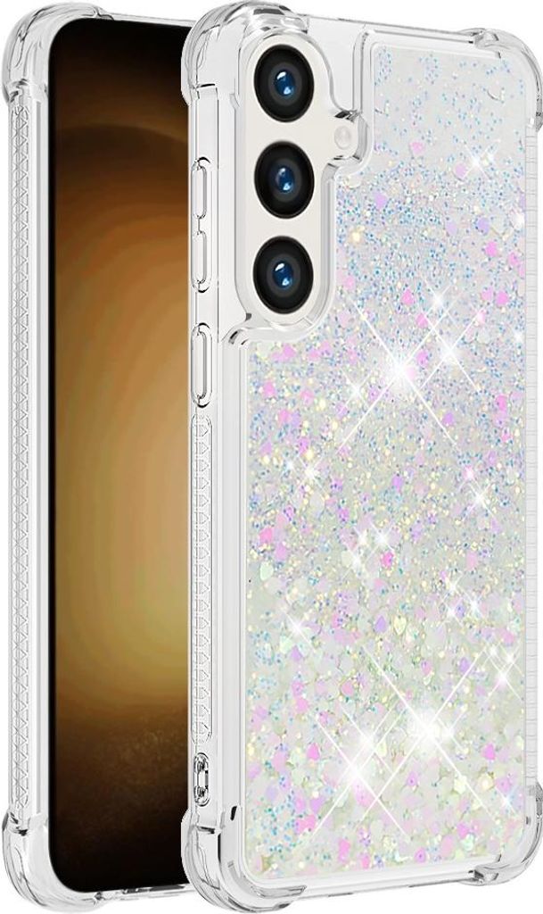 Samsung Galaxy S25 FE Hülle - Coverup Liquid Glitzer Back Cover - Weiß