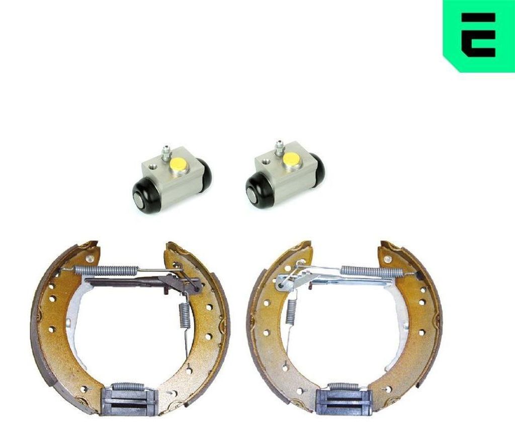 OPTIMAL Bremsbackensatz Trommelbremse Hinten passend für PEUGEOT 206 Schrägheck (2A/C) 203mm OP-BSK00018