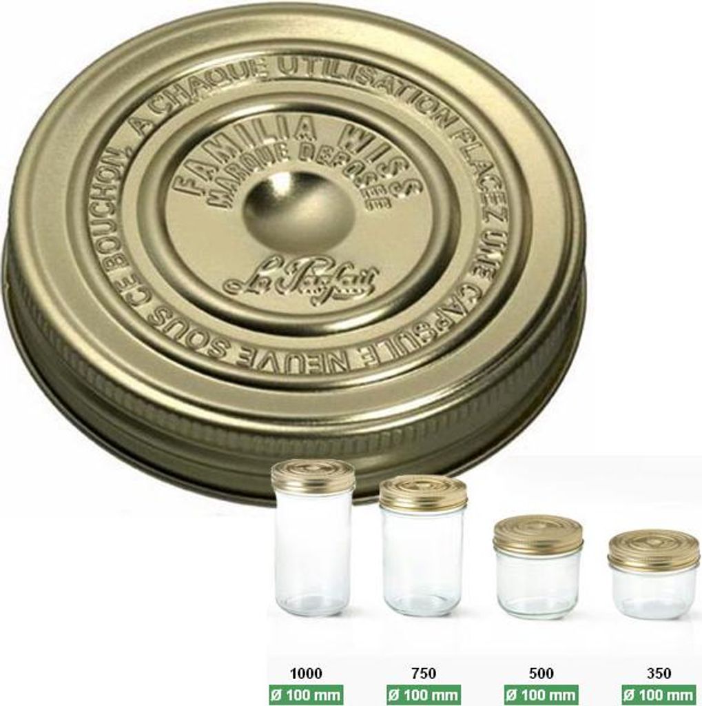 Beutel mit 6 Kappen 100 Verrine Schraube Nummer 6