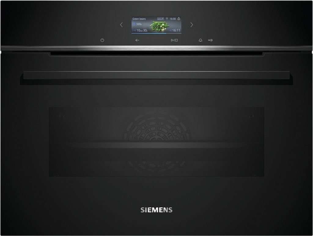 Siemens CB774G1B1, iQ700, Einbau-Kompaktbackofen, 60 x 45 cm, Schwarz, Edelstahl