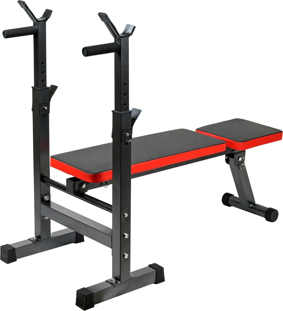 Banc de musculation robuste 230kg pliable avec support haltères 2en1