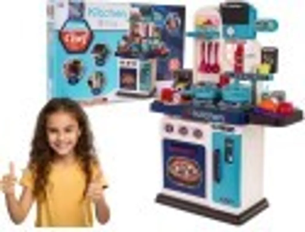 Kitchenette enfant interactive 53 accessoires avec robinet fonctionnel