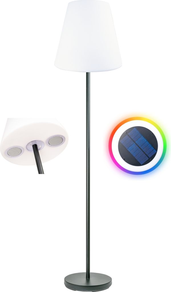Solar-Stehleuchte mit Lautsprecher 1,5 m RGB Produktbild 