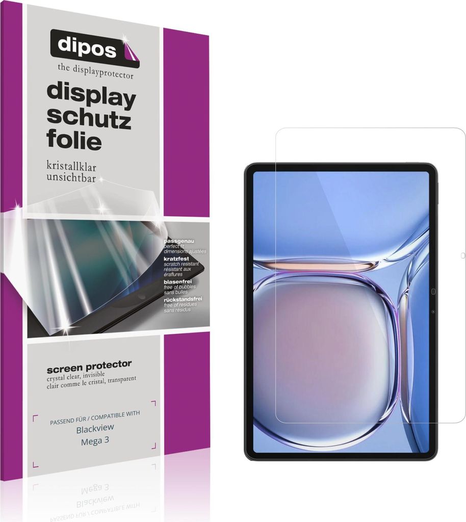 2x Schutzfolie für Blackview Mega 3 klar Displayschutzfolie Folie Display Schutz dipos