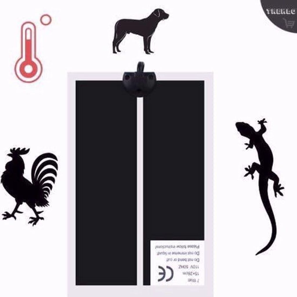 Elektrische Hundeheizmatte mit Anti-Slip-Boden - 28 x 53 cm - 28 Watt - Terrarienheizung - Hundebettwärmer - Vogelhäuschenwärmer