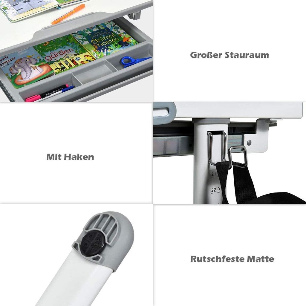 GOPLUS Kinderschreibtisch mit Stuhl, Kindertisch Produktbild 3