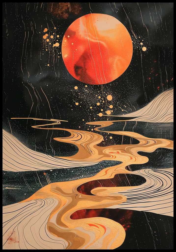 Plakat 68x98cm Planetarischer Tanz