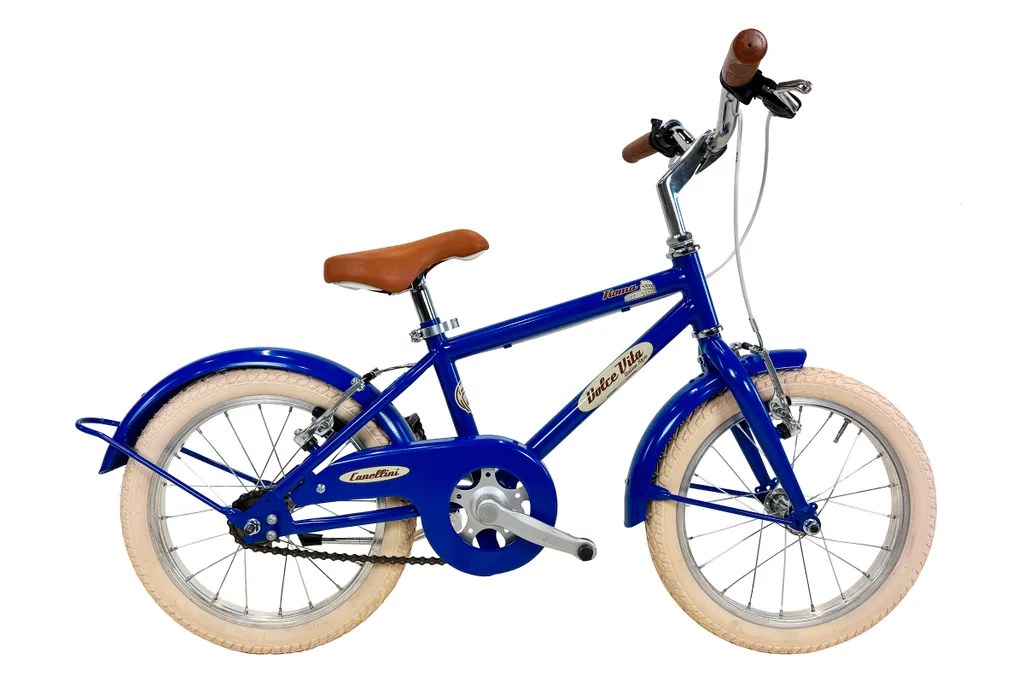 Vélo enfant Dolce Vita Canellini ROMA 16 pouces bleu avec stabilisateurs