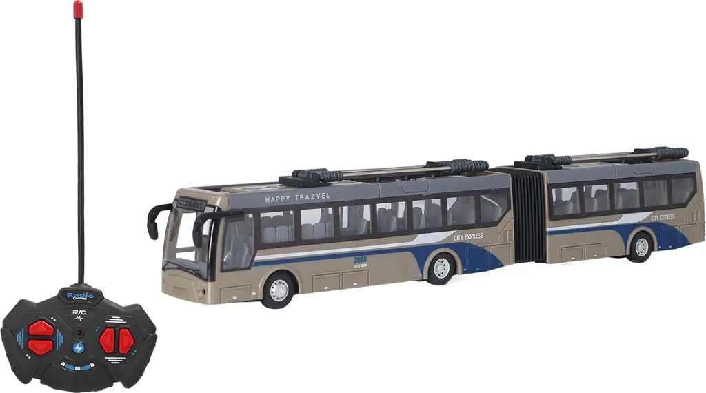 Bus Scolaire Télécommandé pour Circuit de Ville Enfant 1:48 Or Brillant