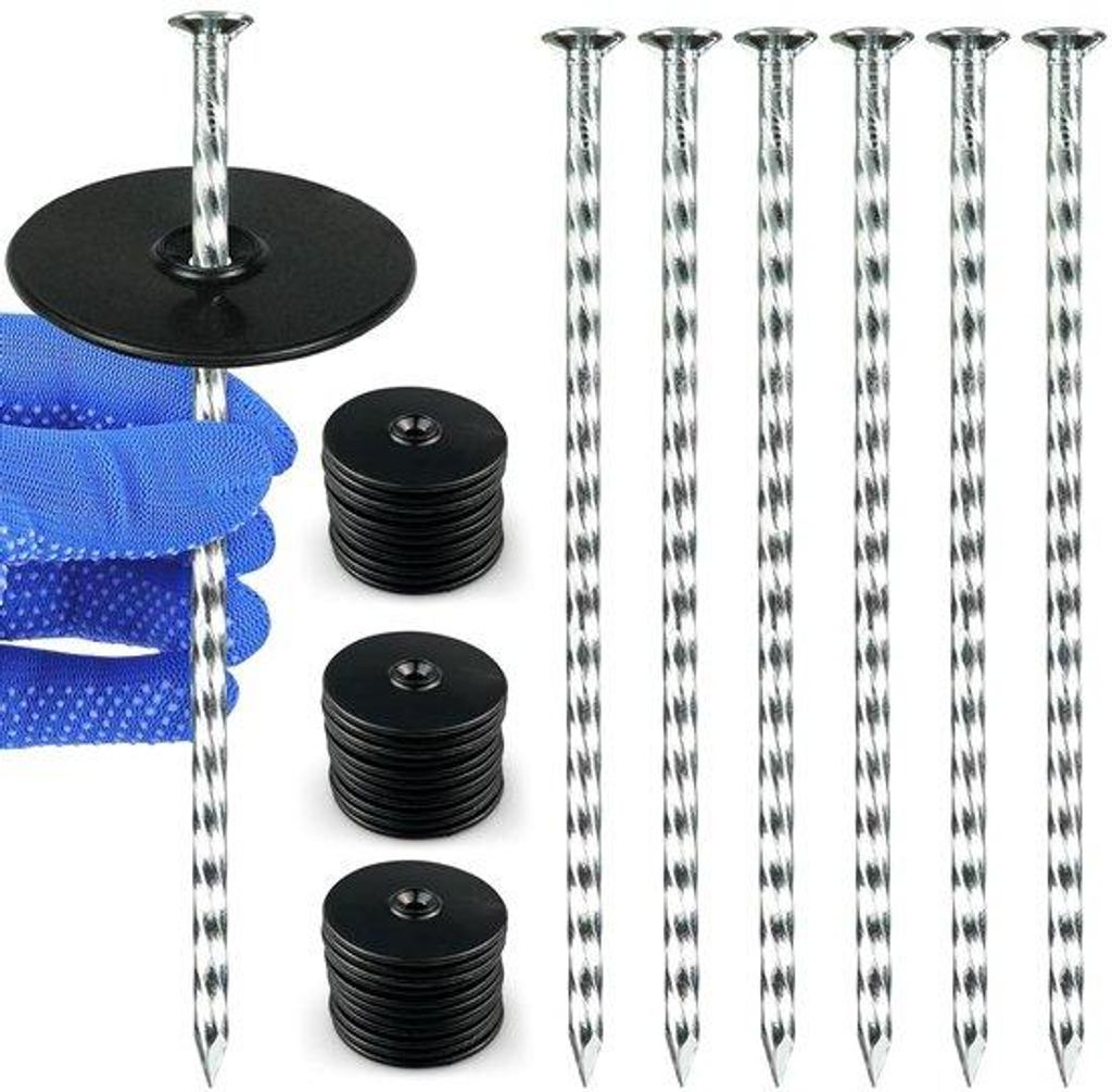 Grundanker-Set mit Pufferplatten - starke Befestigung - 50-teilig