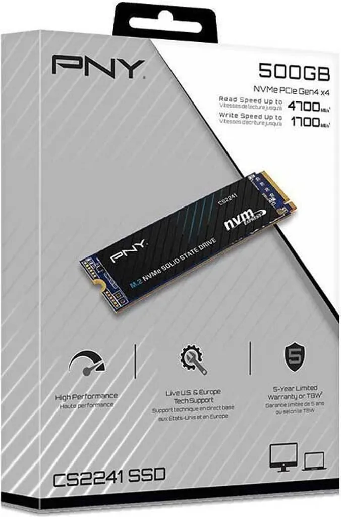 PNY CS2241 SSD Interne 2To NVMe Gen4 x4 M.2 2280 - Haute Performance - 4