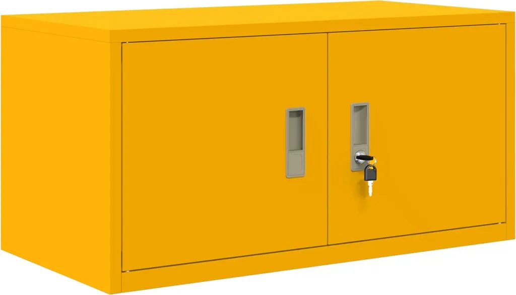 Armadio contenitore giallo senape 80 x 40 x 40 cm acciaio