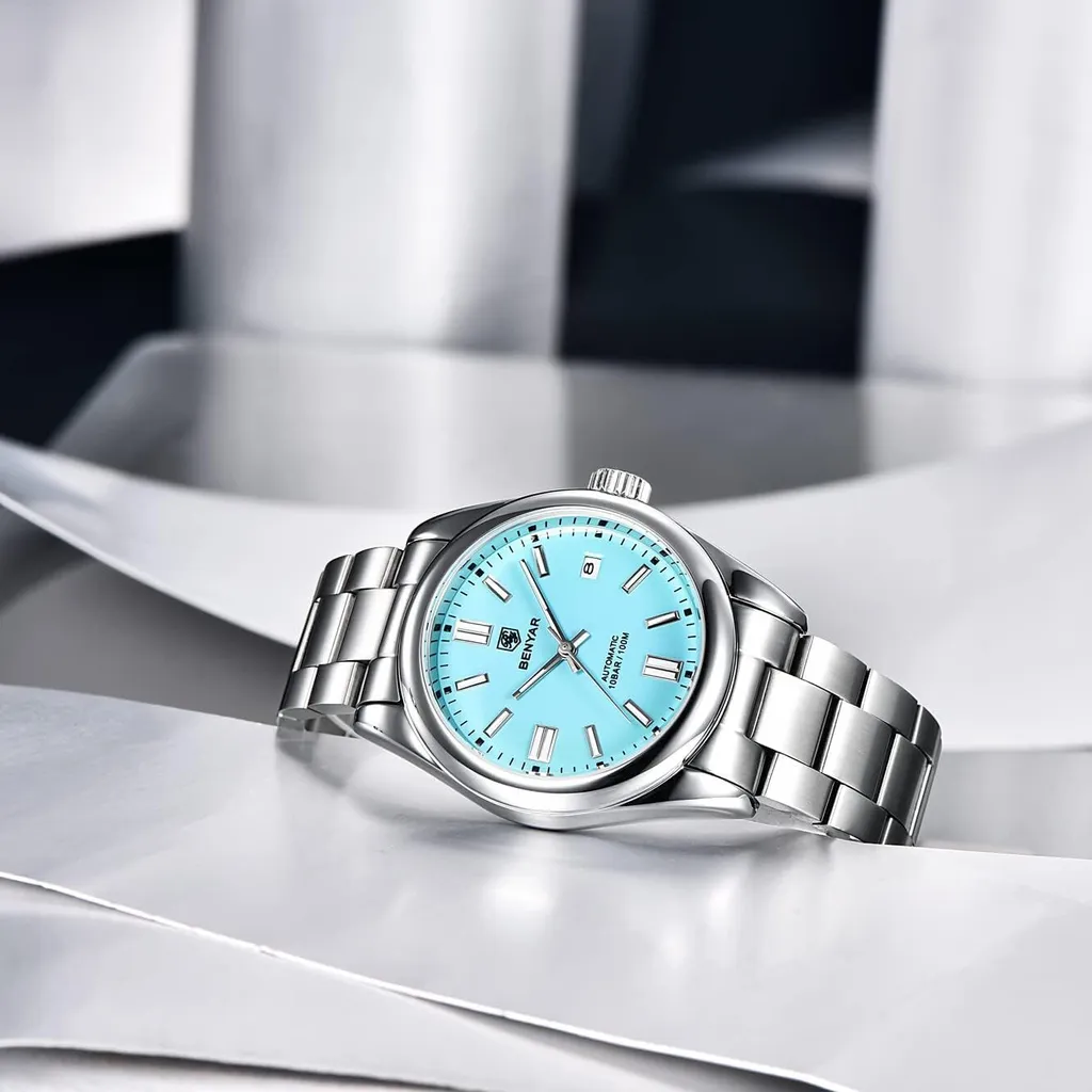 Orologio Meccanico Automatico da Uomo - Acciaio Inox e Data - 2